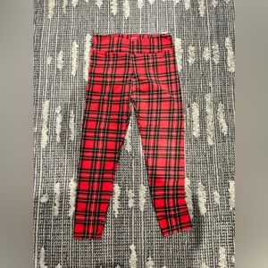 J Crew Red Plaid Leggings